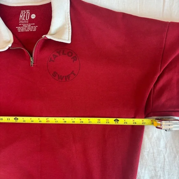 Taylor Swift “Taylor’s Version” RED Quarter-Zip Polo Sweater, L-XXL fit - Picture 12 of 13